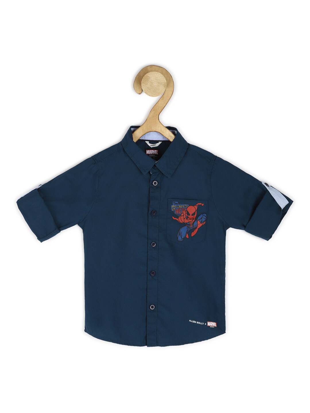 

Allen Solly Junior Boys Slim Fit Casual Shirt, Navy blue