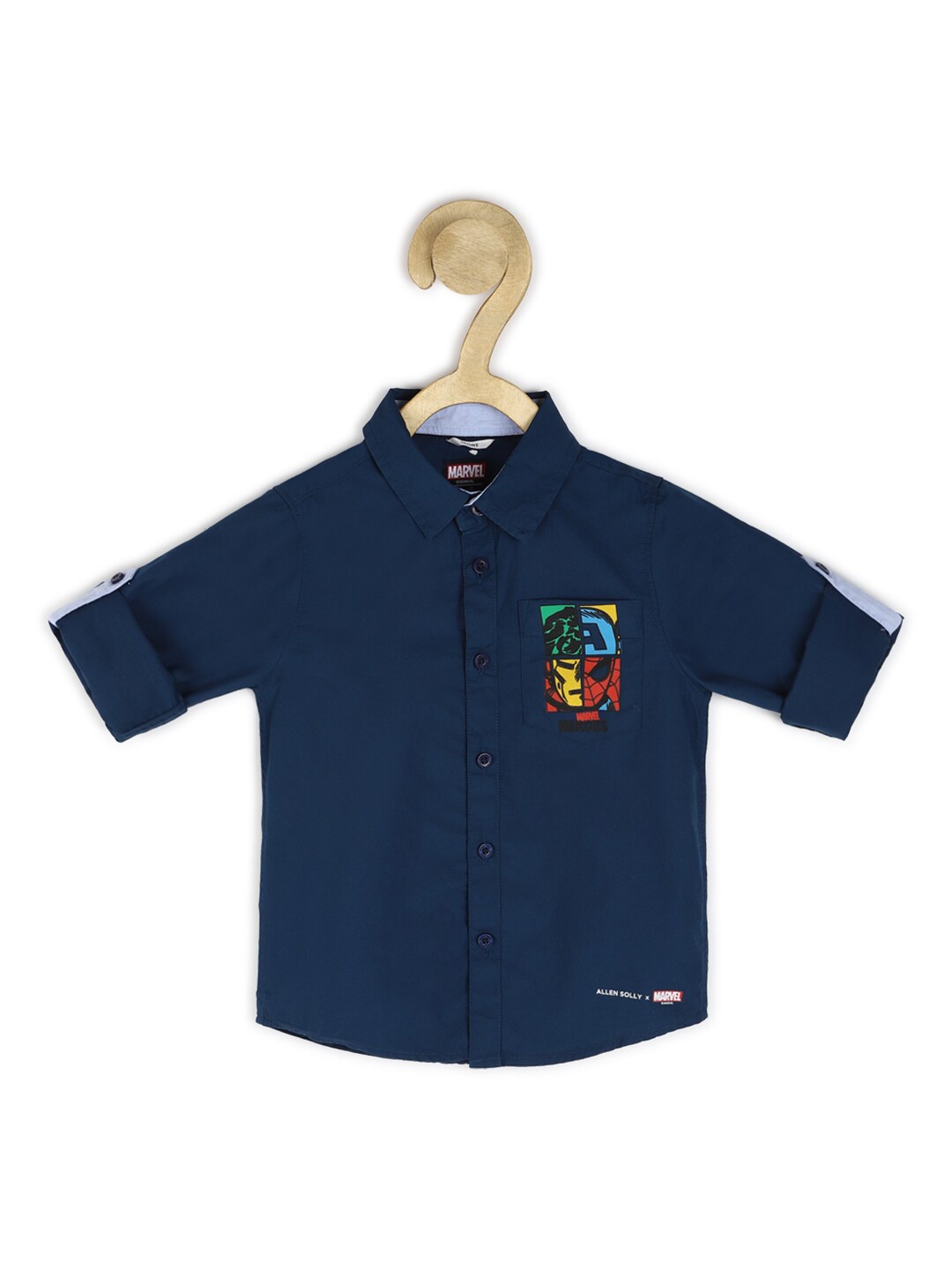 

Allen Solly Junior Boys Graphic Printed Pure Cotton Casual Shirt, Navy blue