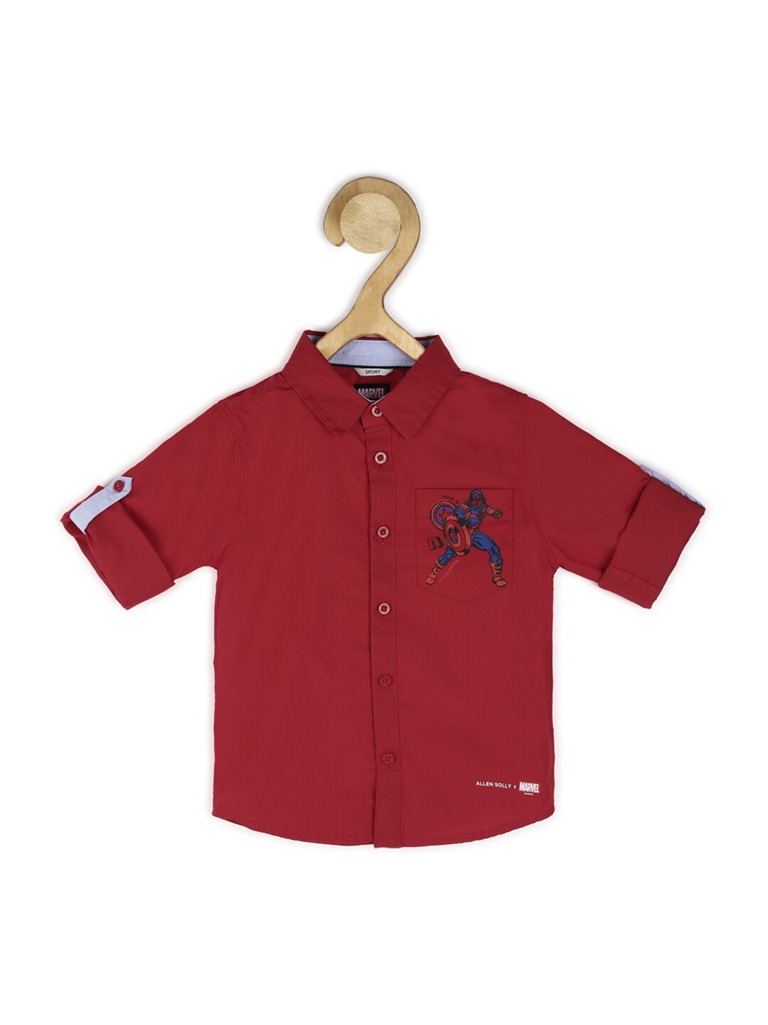 

Allen Solly Junior Boys Slim Fit Casual Shirt, Red