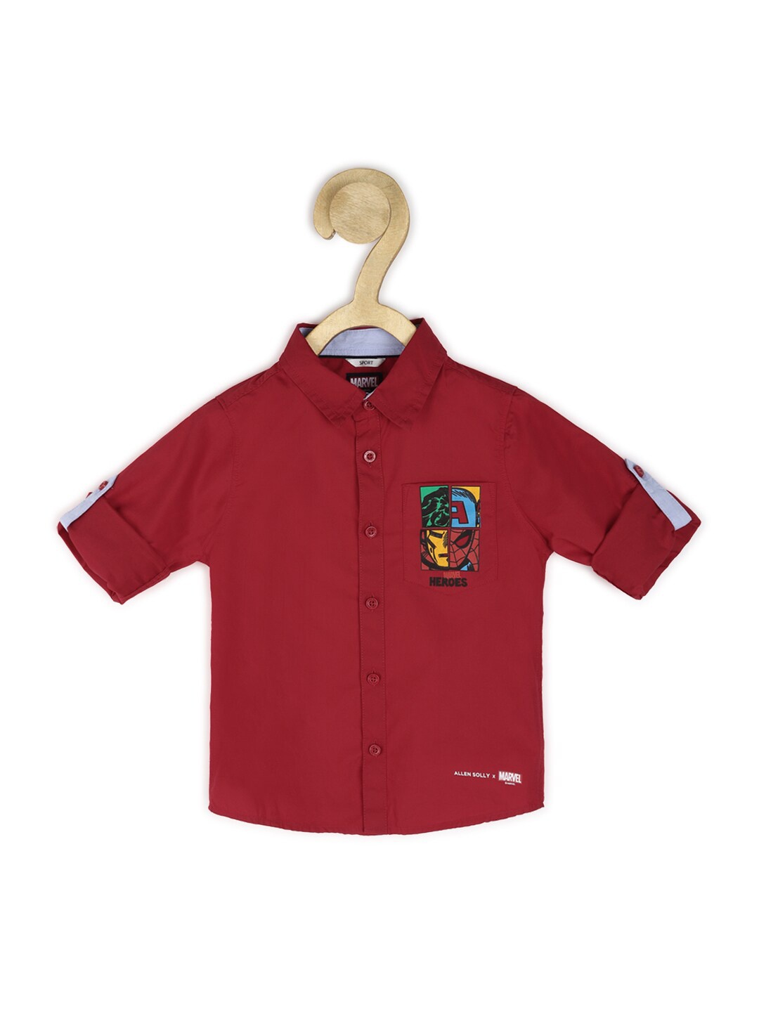 

Allen Solly Junior Boys Slim Fit Casual Shirt, Red