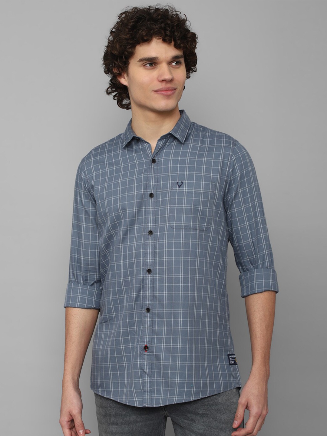 

Allen Solly Sport Men Tartan Checks Casual Pure Cotton Shirt, Blue