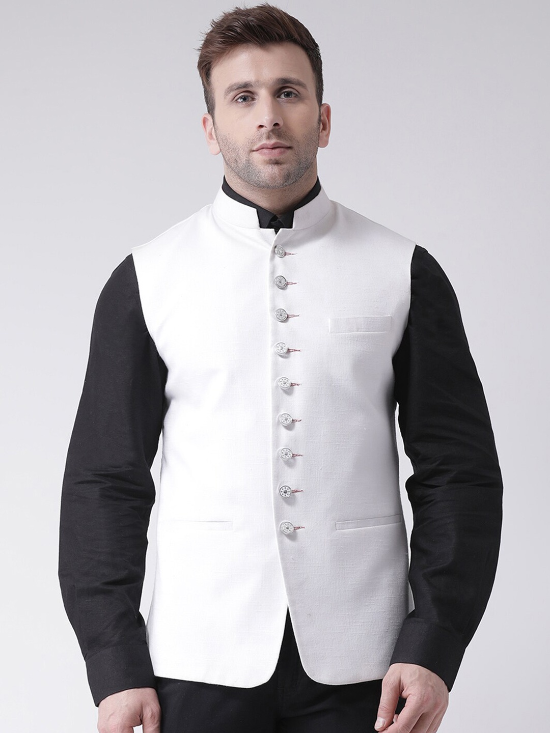 

hangup plus Men Nehru Jacket, Off white