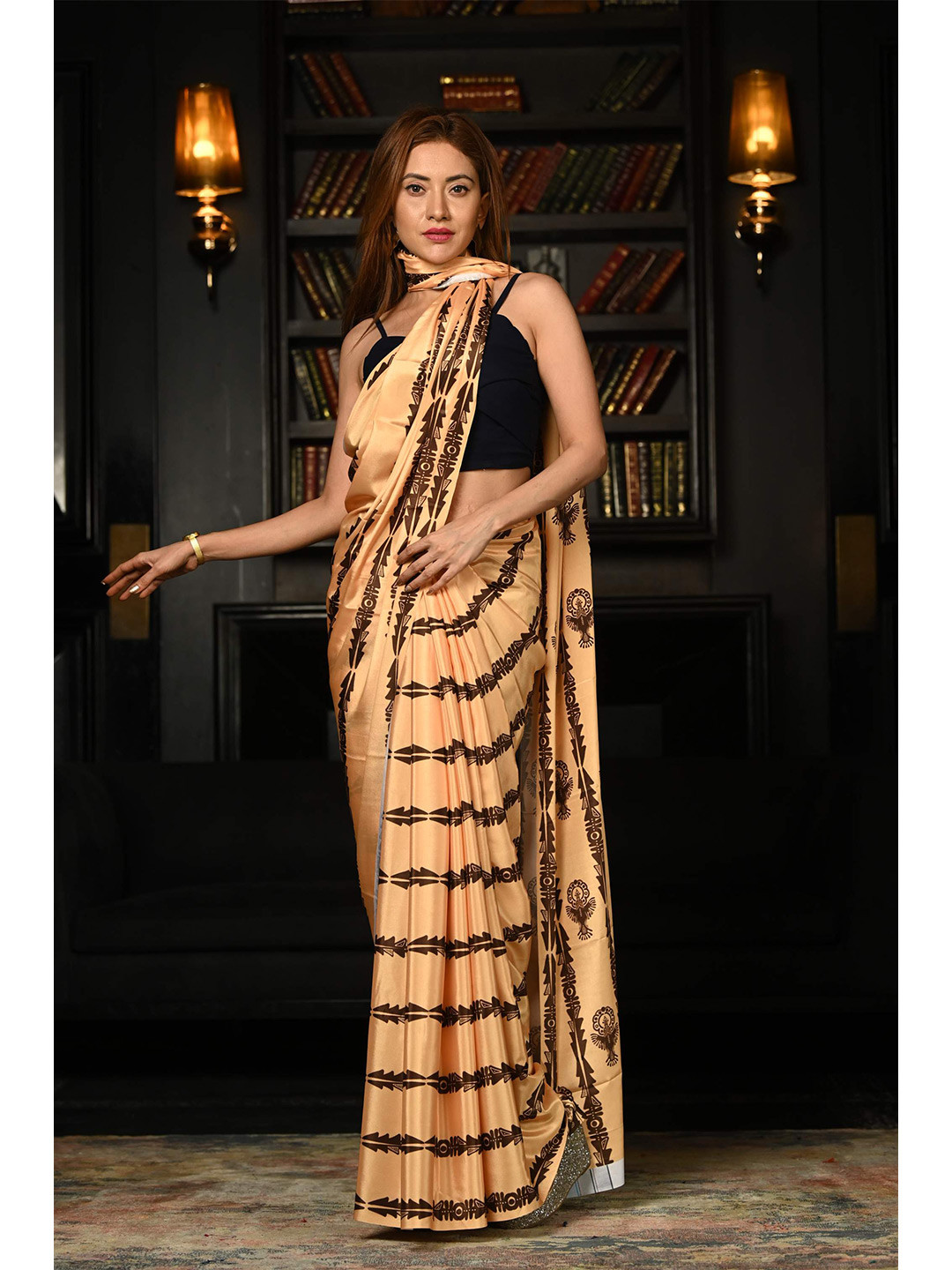 

KARAGIRI Ethnic Motifs Printed Saree, Yellow