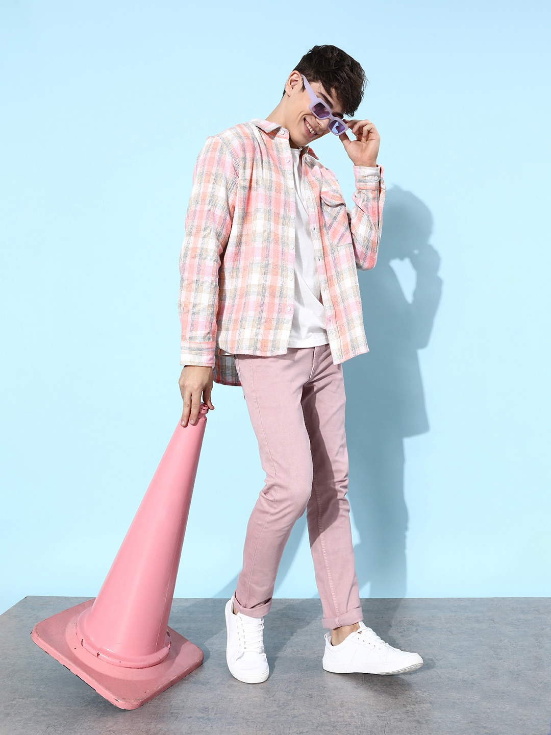 

Kook N Keech Pure Cotton Checked Casual Shirt, Pink