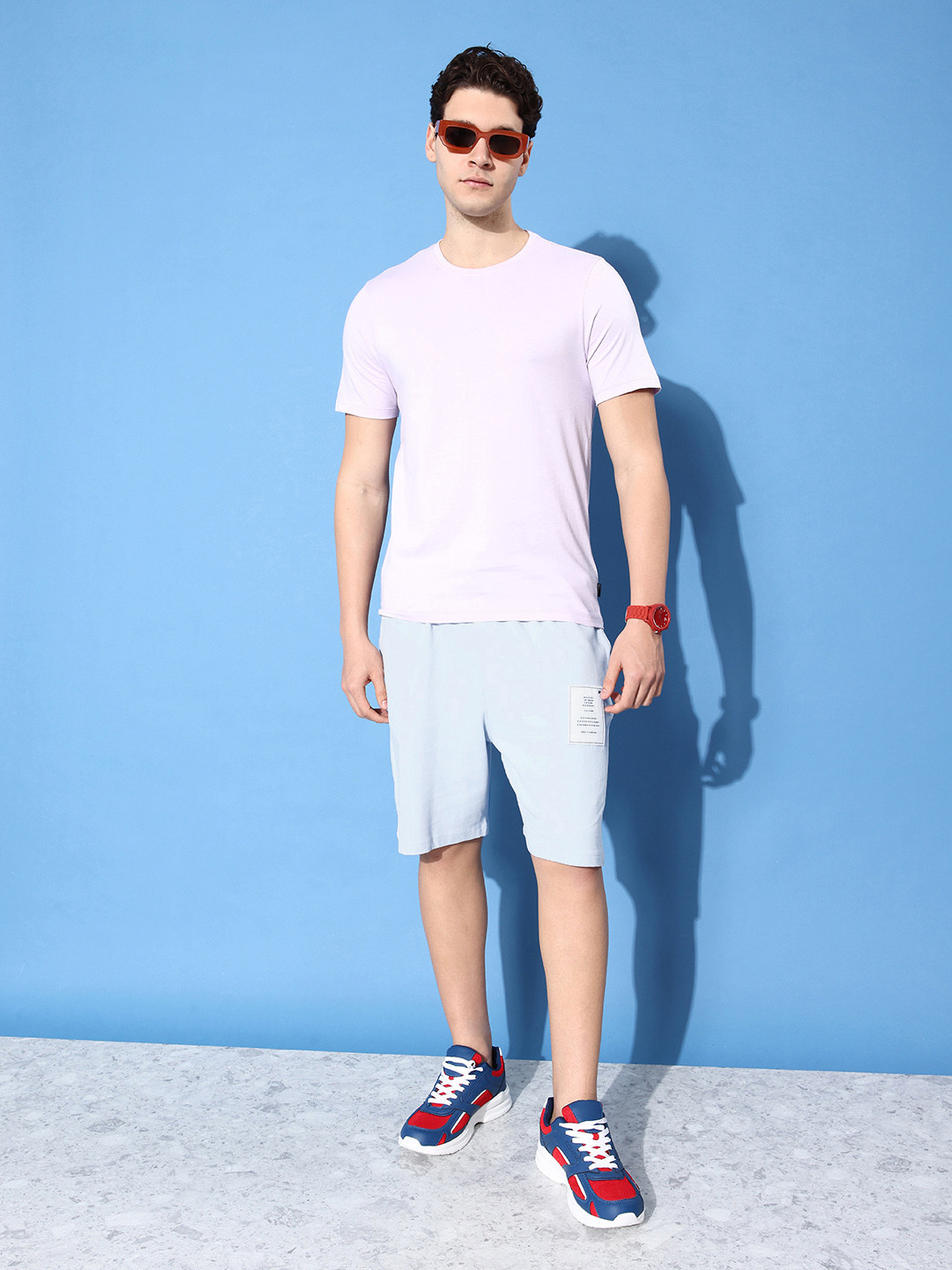 

Kook N Keech Men Sky Blue Pure Cotton Forever Vacay Tied Up Bucolic Effects Shorts