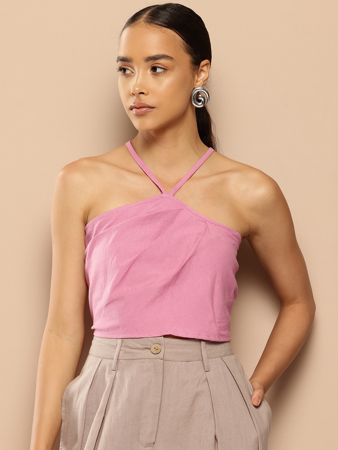 

Chemistry Halter Neck Strappy Top, Pink