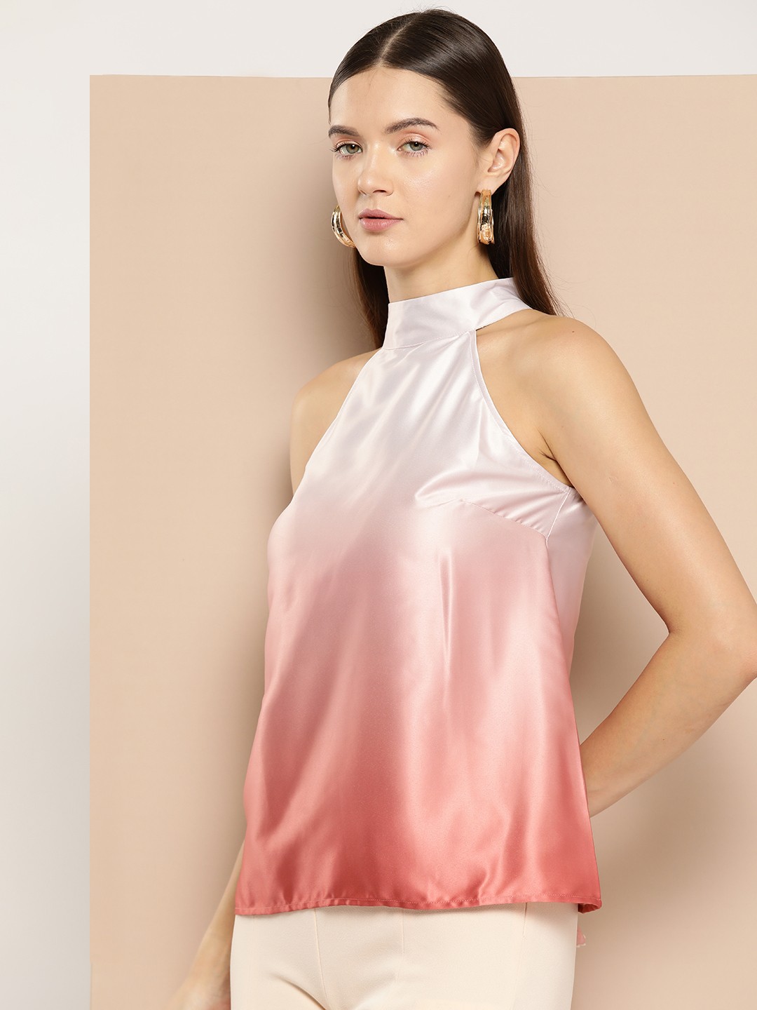 

Chemistry Ombre Satin Finish Top, Coral