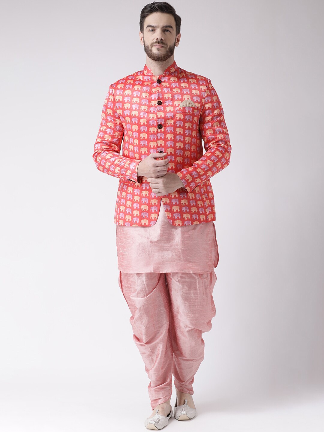 

hangup trend Men Kurta with Harem Pants, Pink