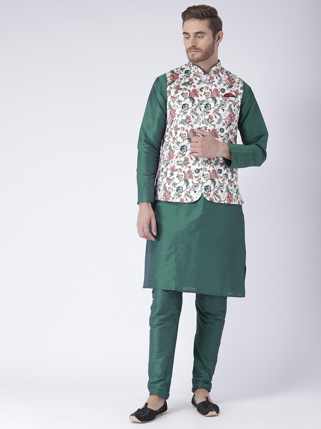

hangup trend Men Kurta with Churidar, Green