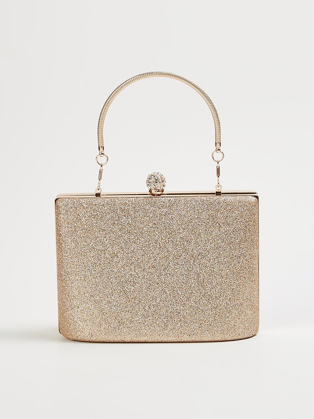 

CODE by Lifestyle Textured Structured Handheld Bag, Gold