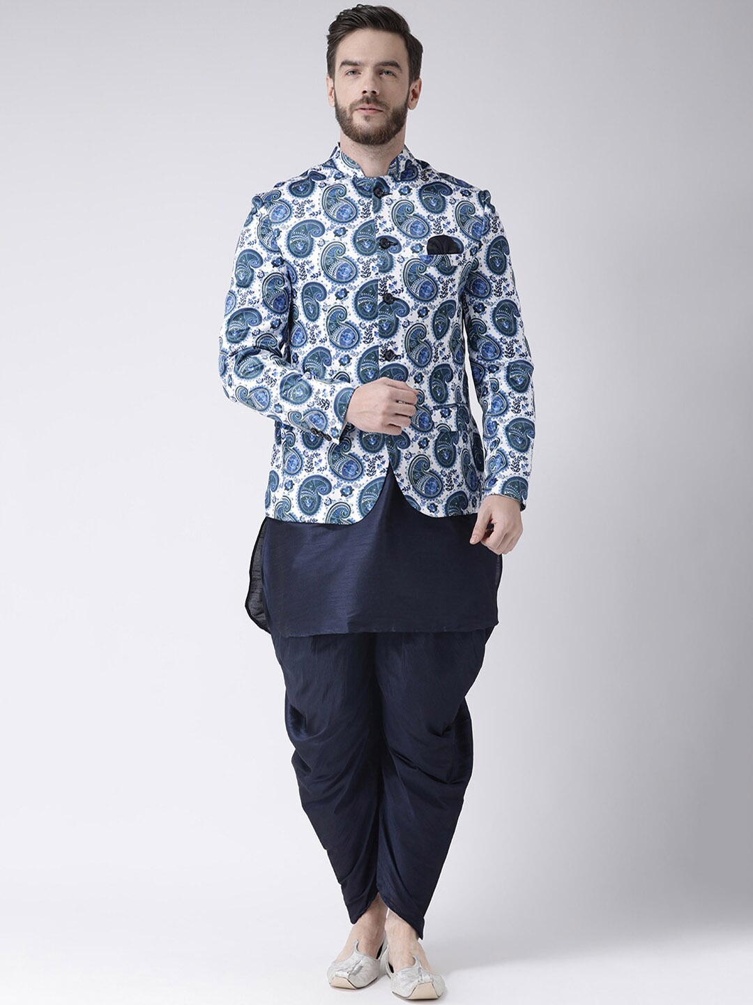 

Hangup Men Kurta with Dhoti Pants, Blue