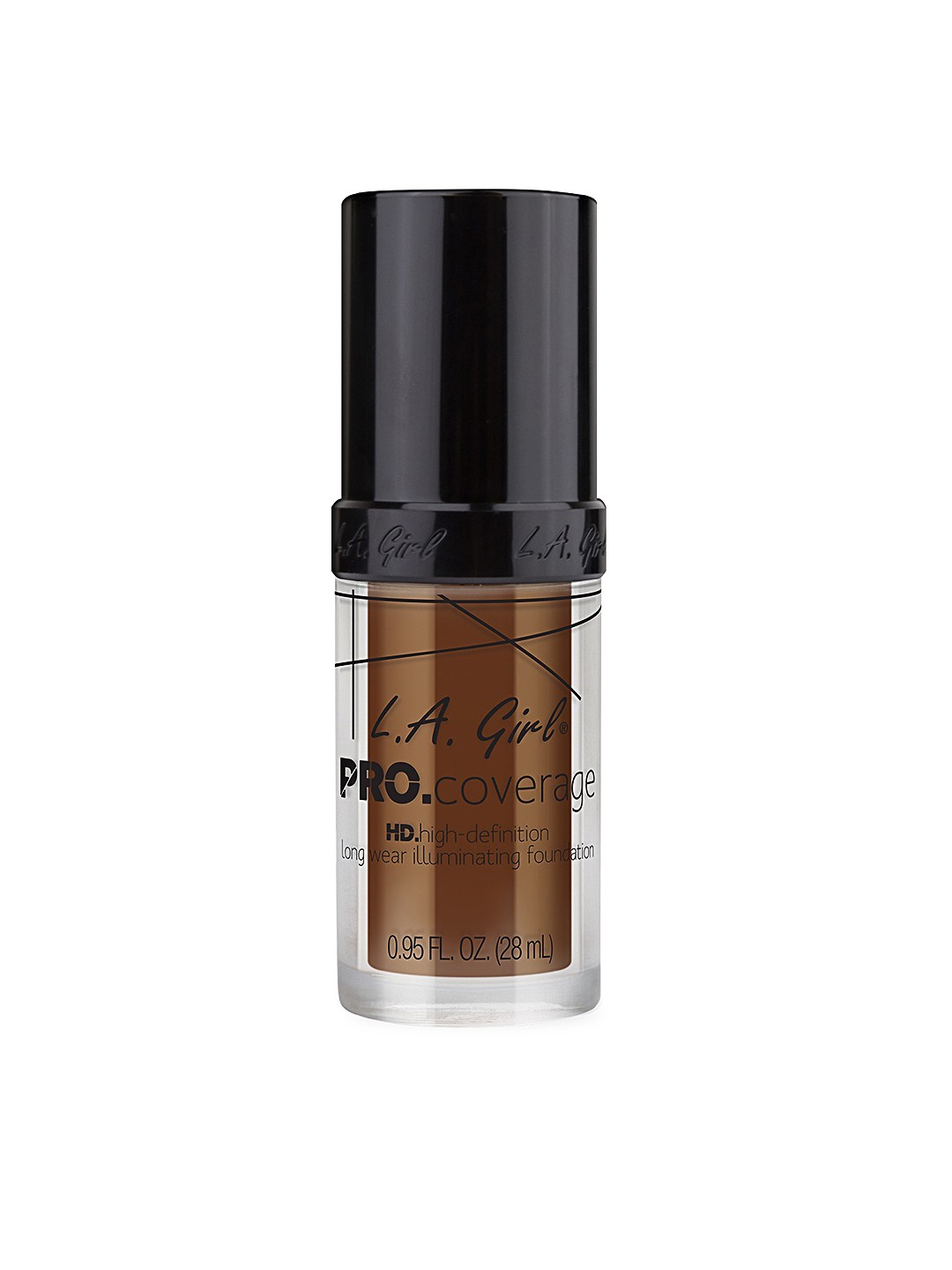 

L.A Girl Rich Cocoa Pro Coverage HD Long Wear Illuminating Foundation GLM655, Brown