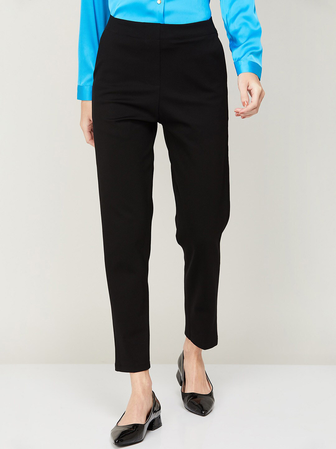 

CODE by Lifestyle Women Slip On Formal Trousers, Black