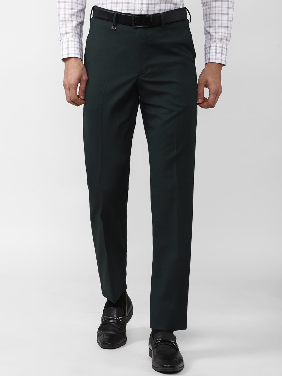 

Van Heusen Men Slim Fit Formal Trousers, Green