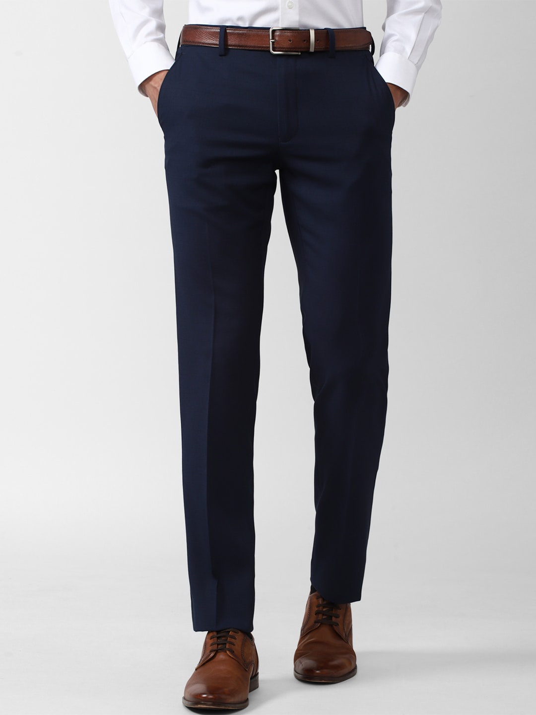 

Van Heusen Men Slim Fit Trousers, Navy blue