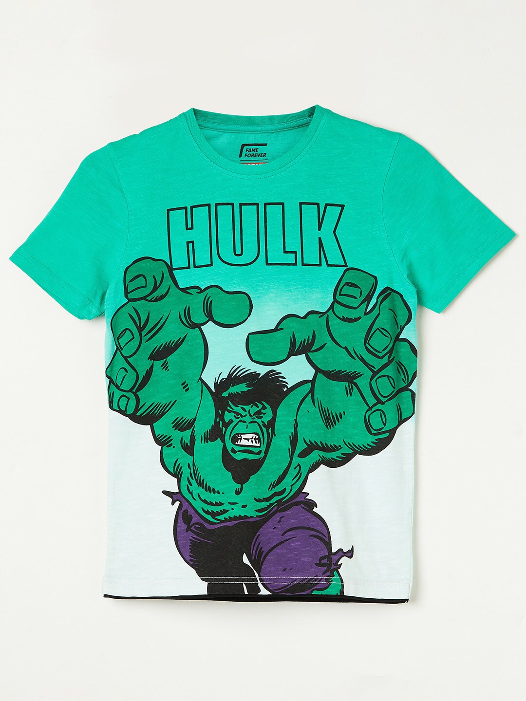 

Fame Forever by Lifestyle Boys Hulk Graphic Printed Cotton T-shirt, Green