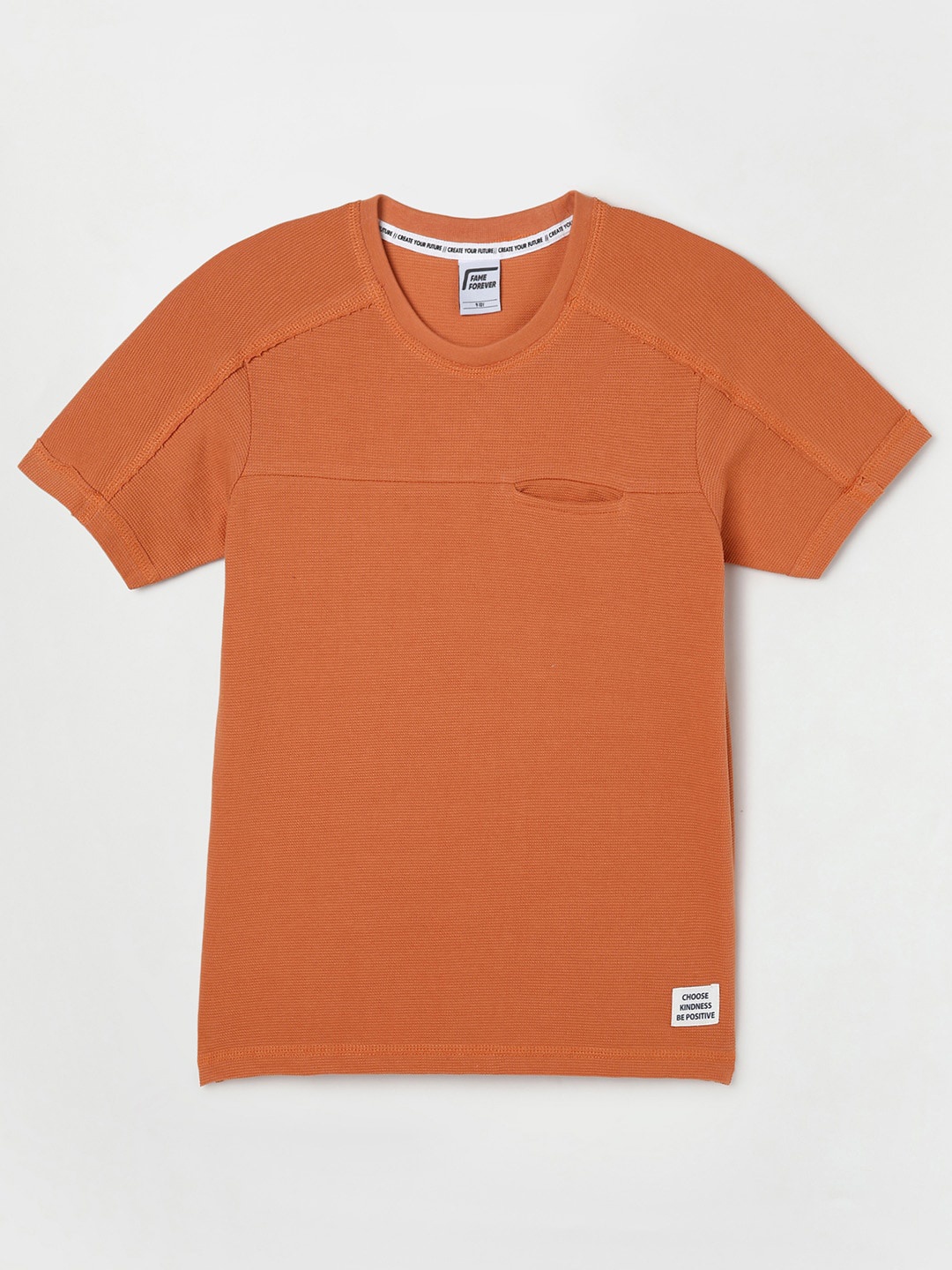 

Fame Forever by Lifestyle Boys Cotton T-shirt, Rust