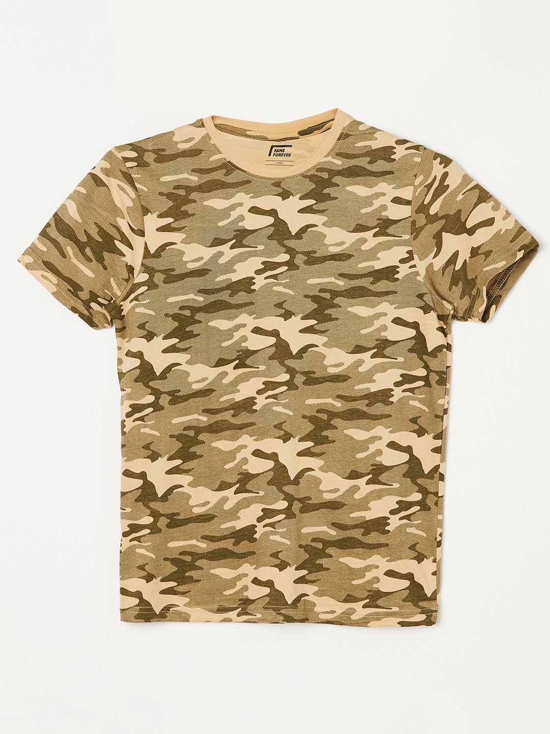 

Fame Forever by Lifestyle Boys Printed Cotton T-shirt, Olive