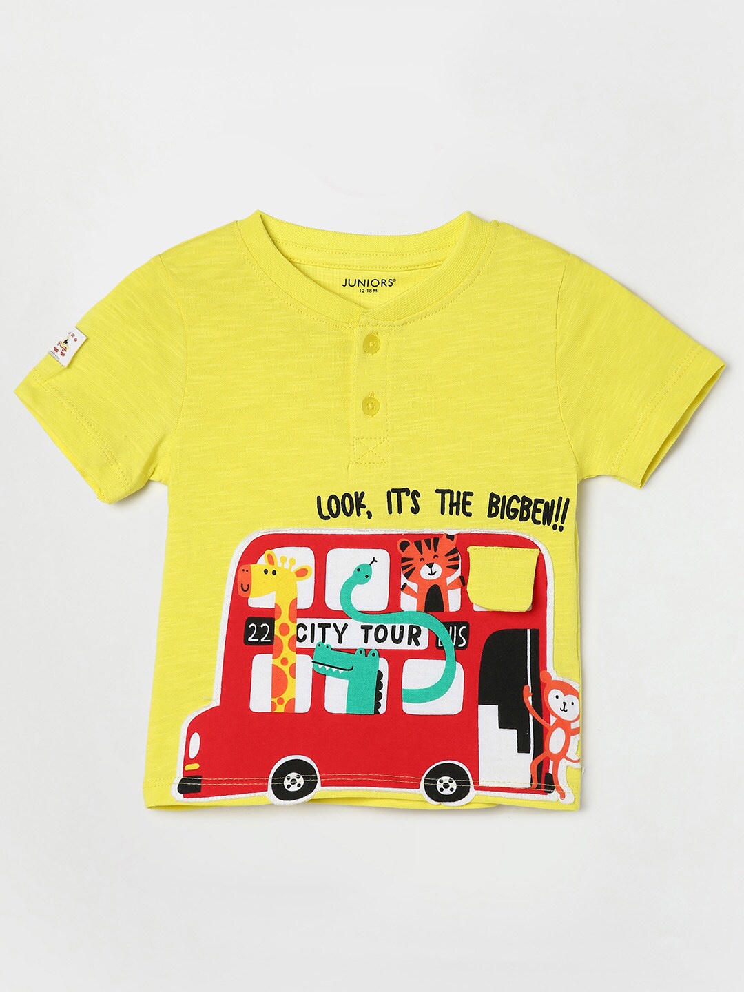

Juniors by Lifestyle Boys Printed Cotton T-shirt, Yellow