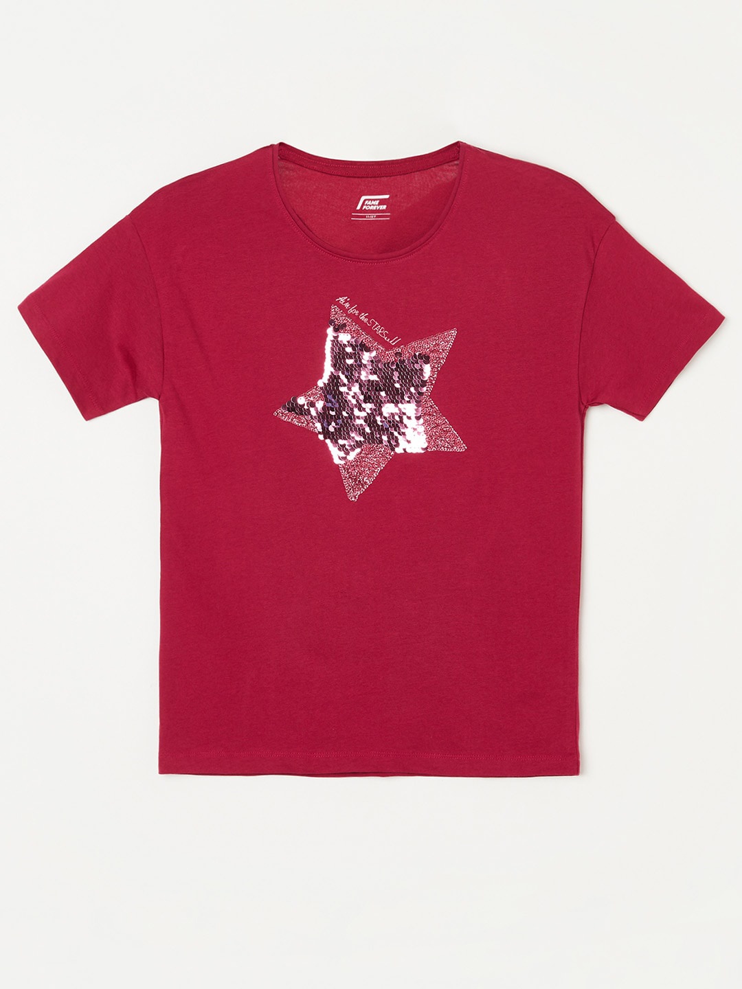 

Fame Forever by Lifestyle Girls Cotton T-shirt, Red