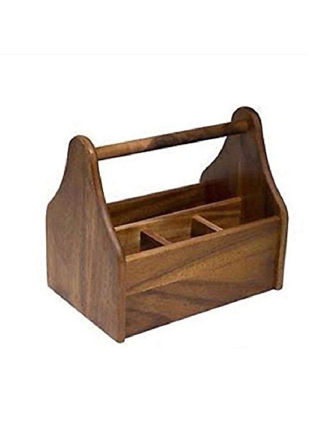 

SkyKey Brown Wooden Cutlery Holder