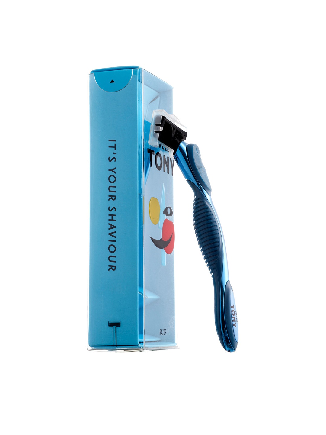 

UNCLE TONY Men 5-Blade System Shaving Razor - Blue