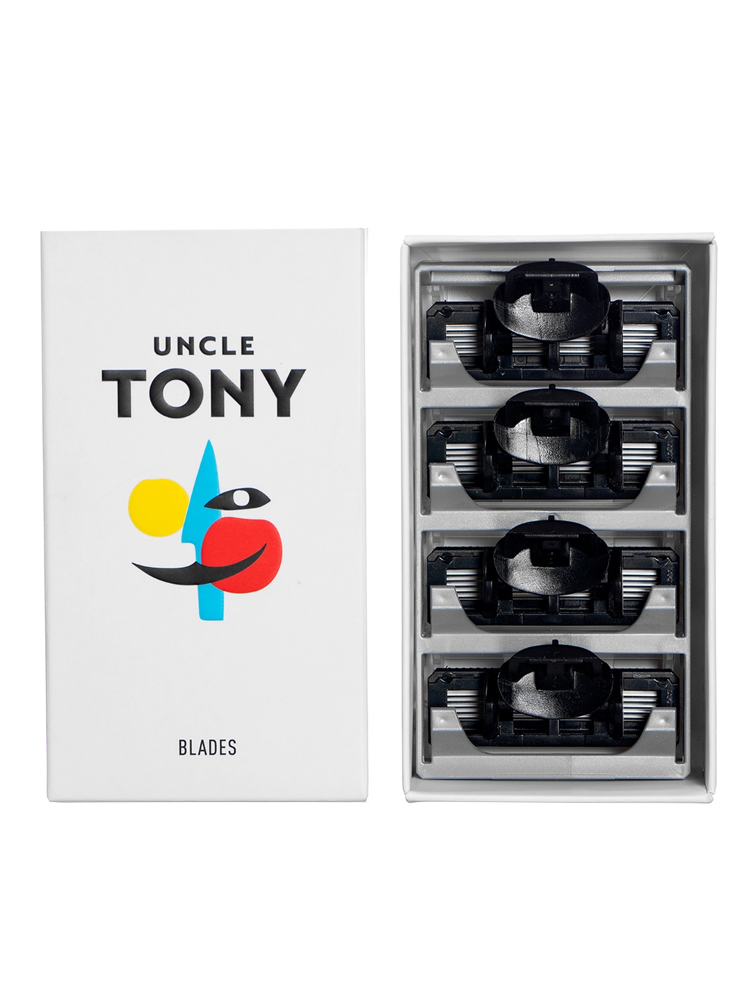 

UNCLE TONY Men Set Of 4 Shaving Blade Catridges, Black