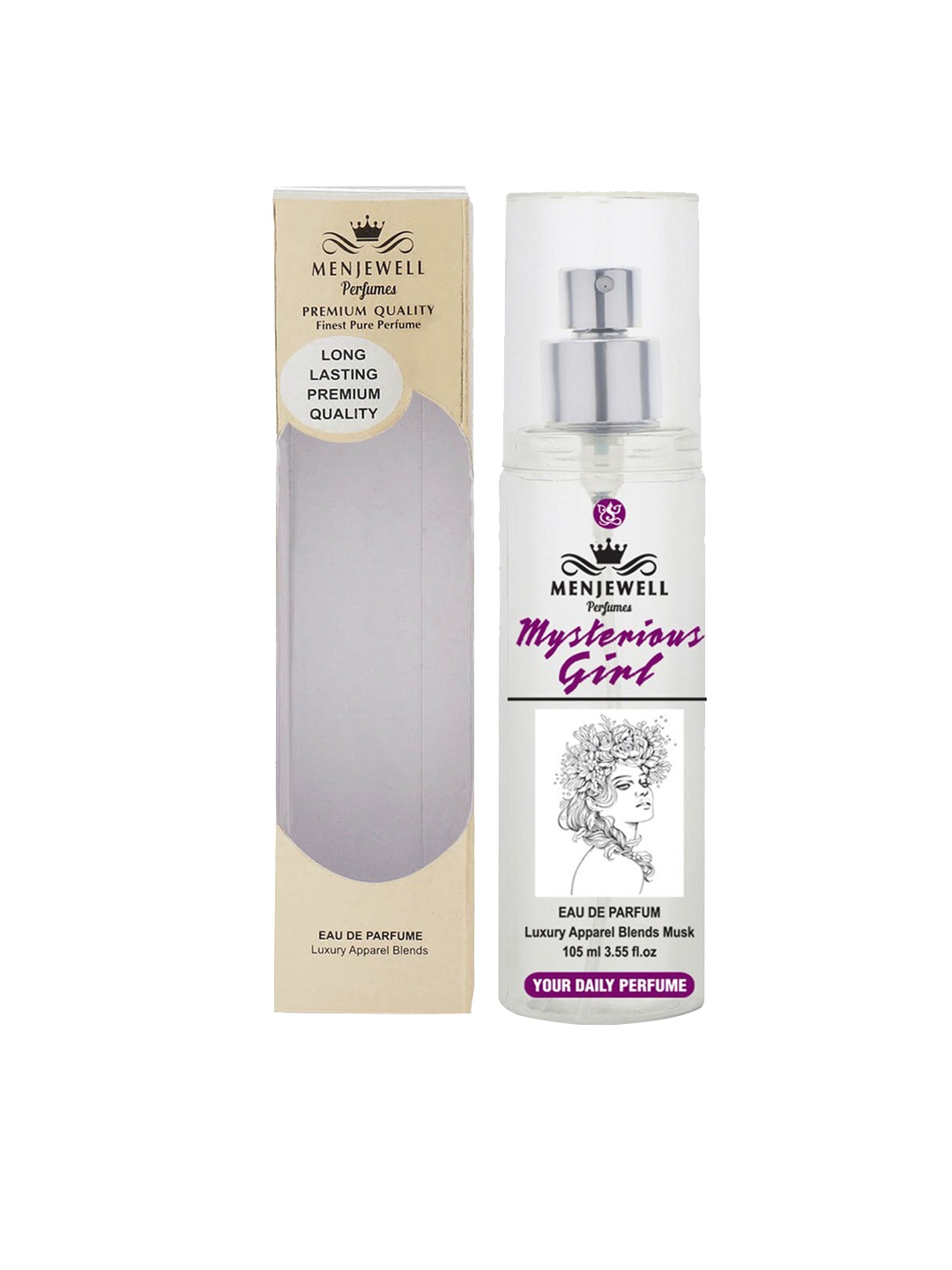 

Menjewell Mysterious Girl Eau de Parfum 120 ml, Transparent