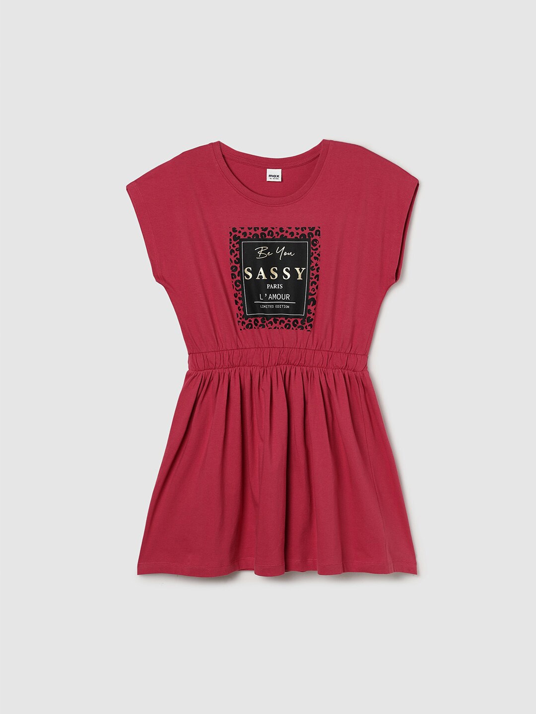 

max Girls Printed Cotton Tunic, Pink