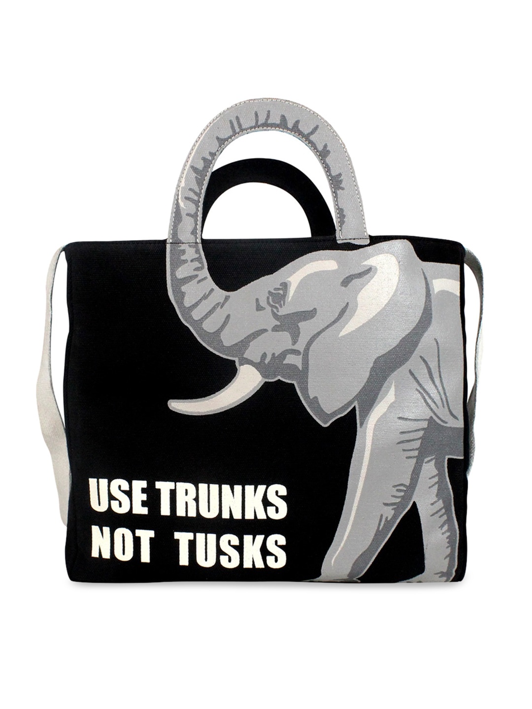 

Colorbar Black Animal Printed Shopper Tote Bag
