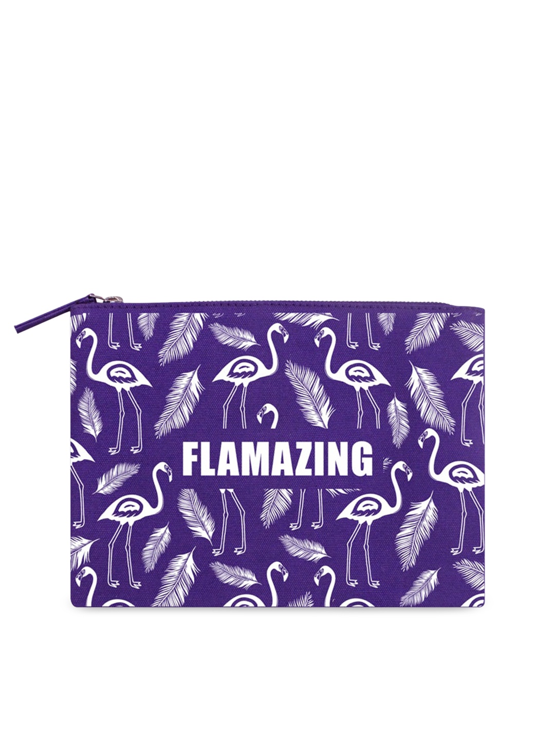 

Colorbar Printed Co-Earth Flamazing Flat Zipper Pouch, Purple