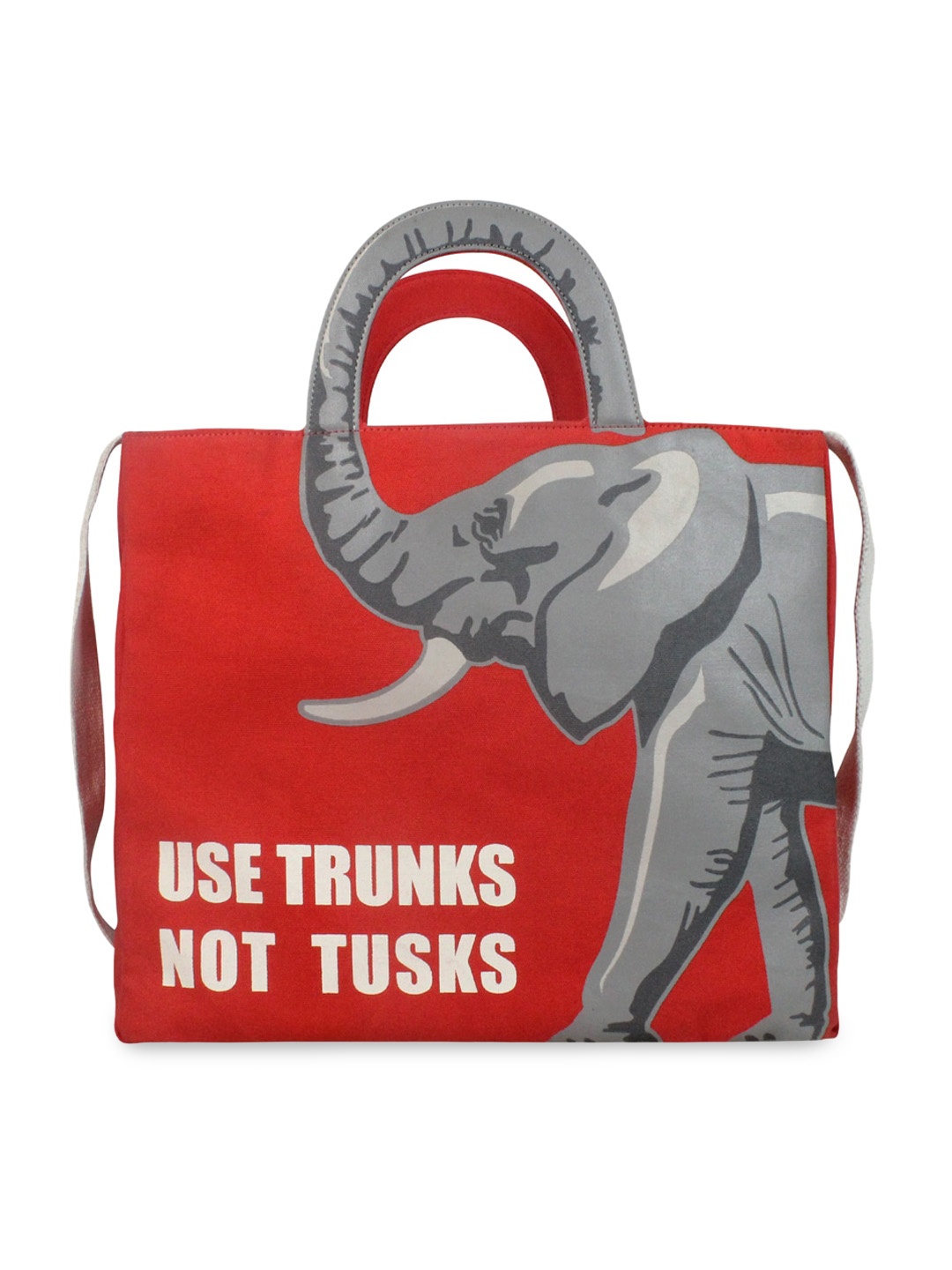 

Colorbar Printed Structured Tote Bag, Red