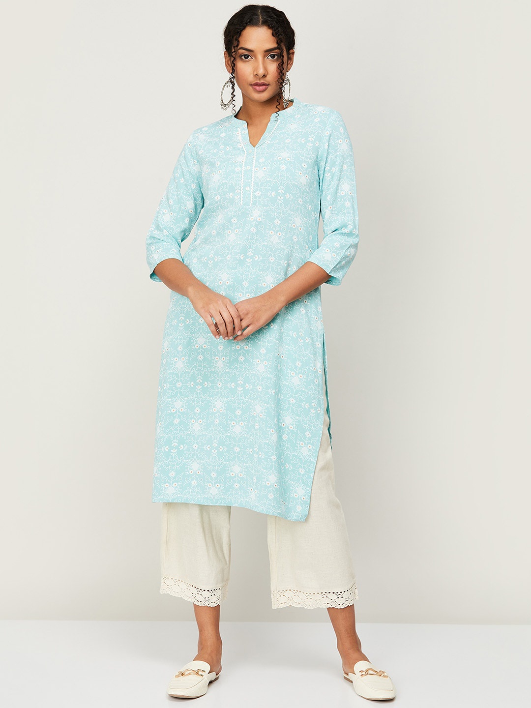 

Melange by Lifestyle Women Ethnic Motifs Kurta, Blue