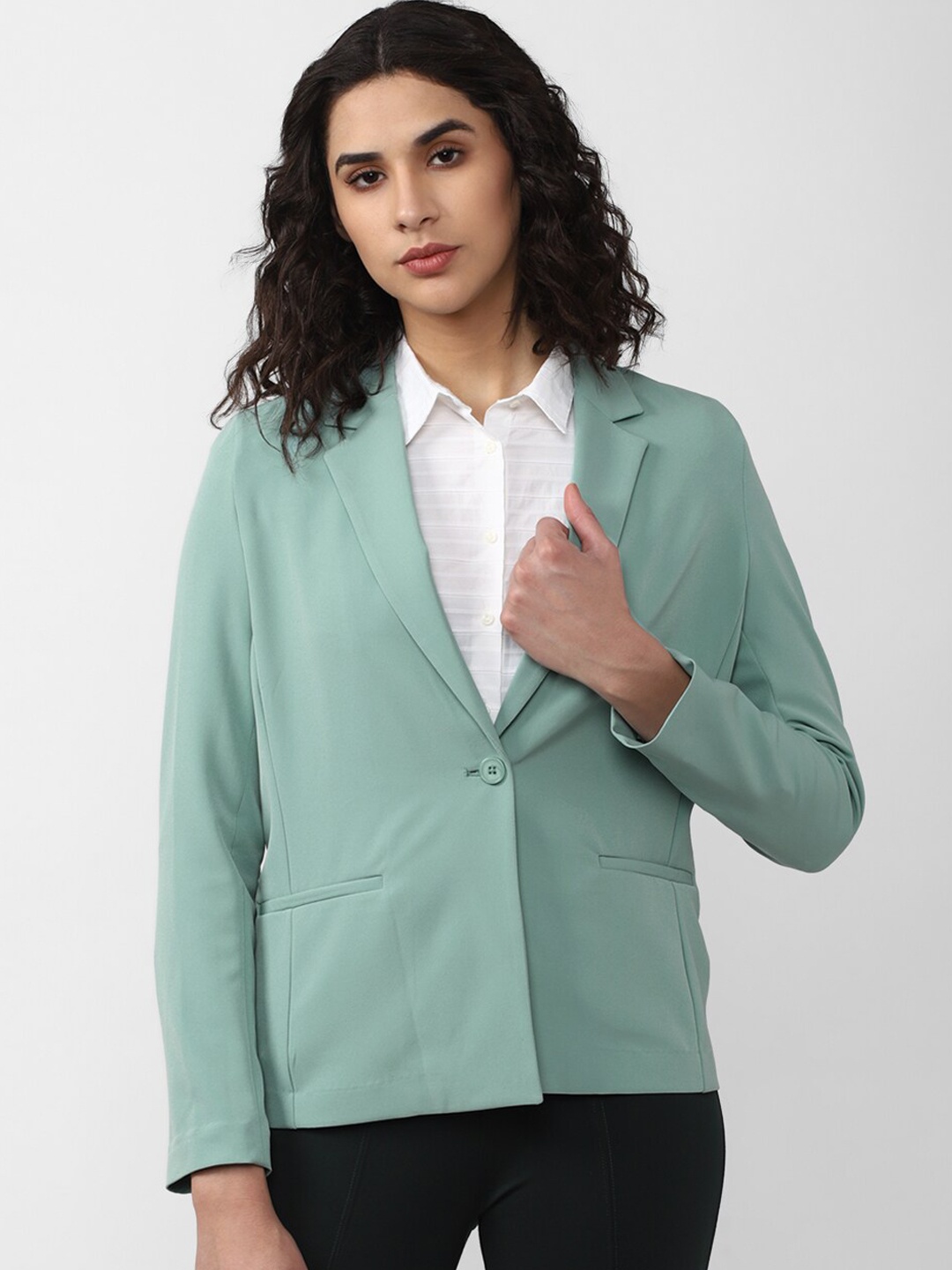 

Van Heusen Woman Single Breasted Blazer, Green