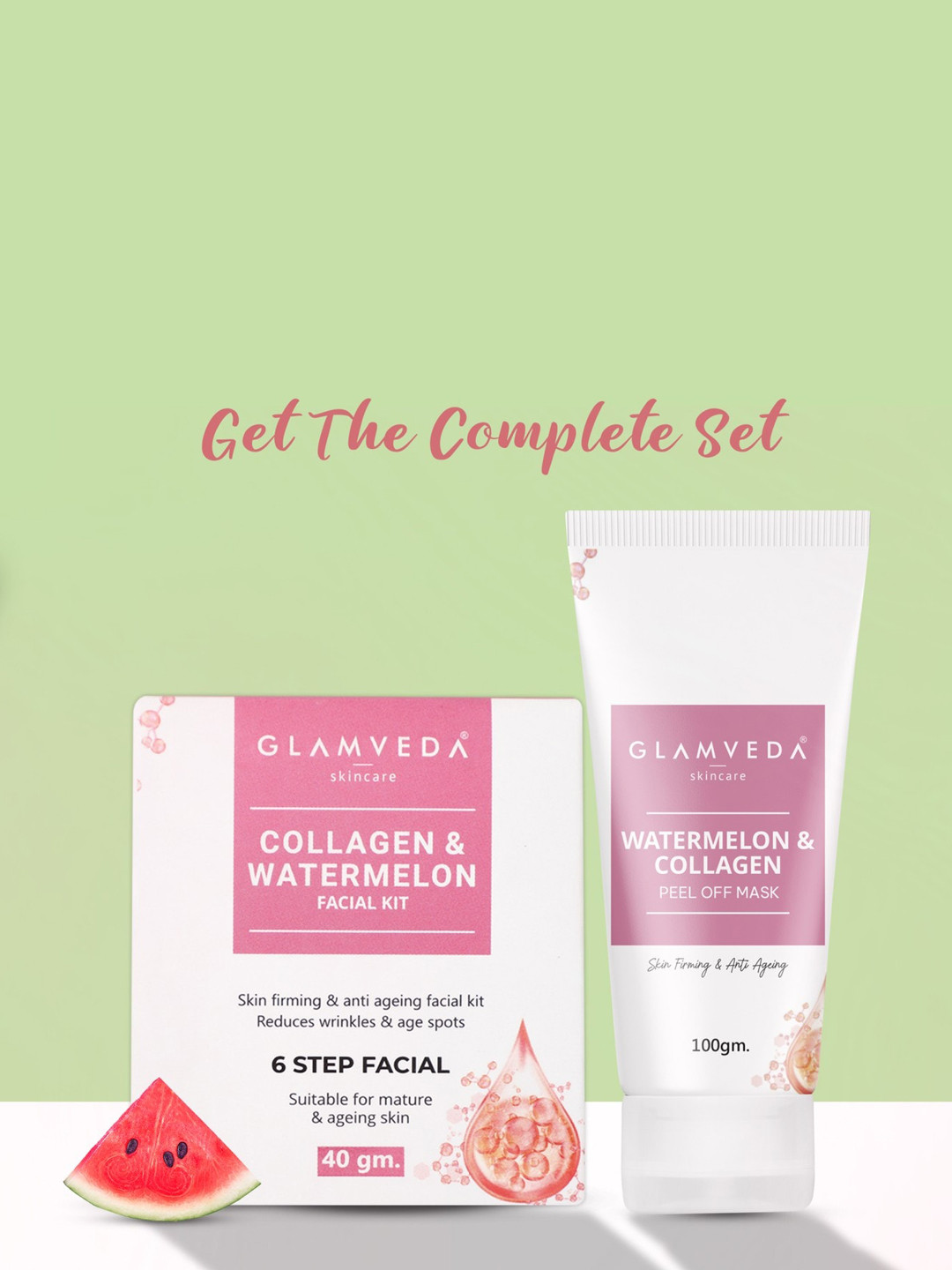 

GLAMVEDA Watermelon & Collagen Firming Face Wash - 100ml, Pink