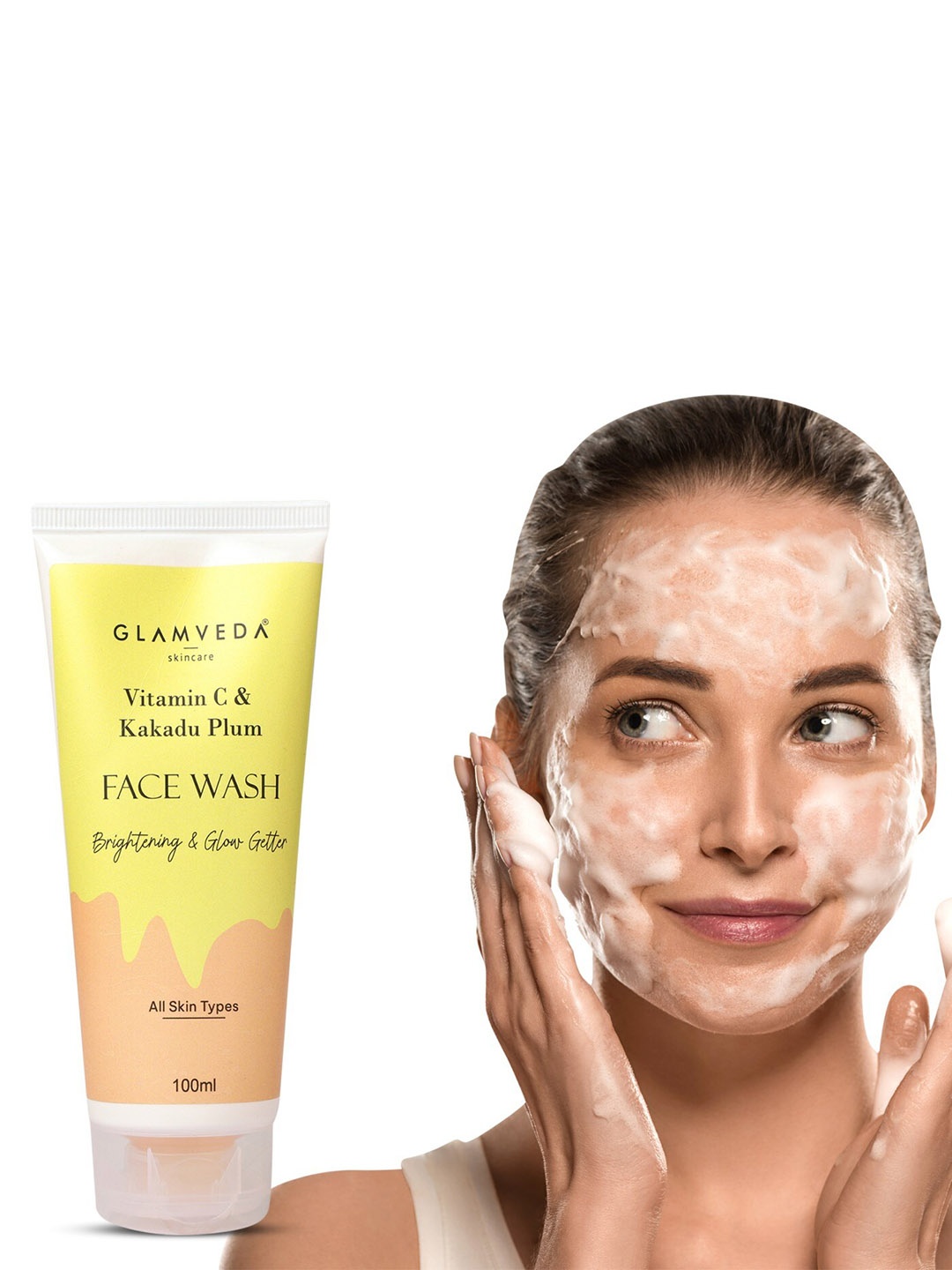 

GLAMVEDA Vitamin C & Kakadu Plum Brightening Face Wash - 100ml, Yellow