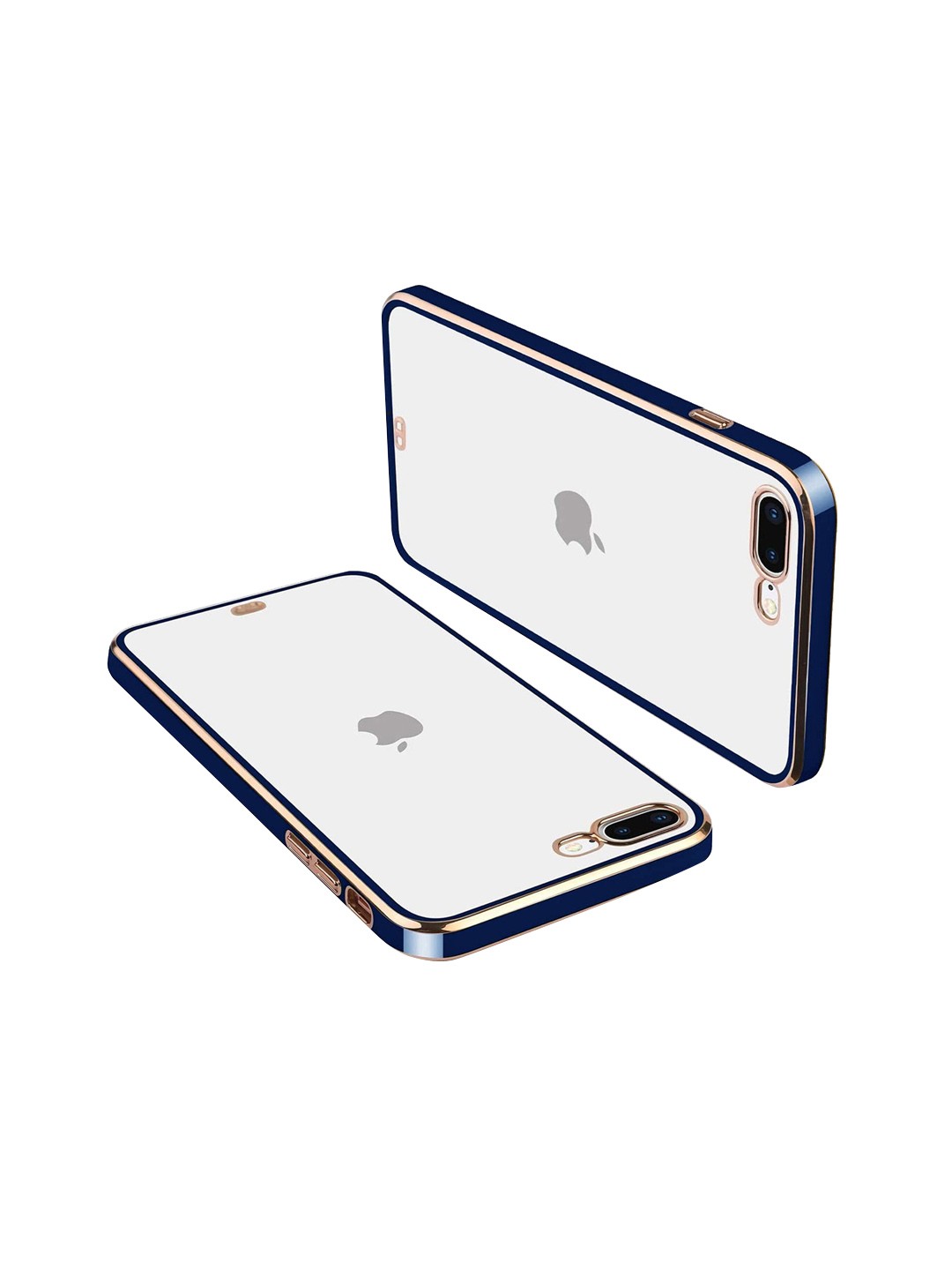 

Karwan Square Plating iPhone 7 Plus Mobile Back Cover, Blue