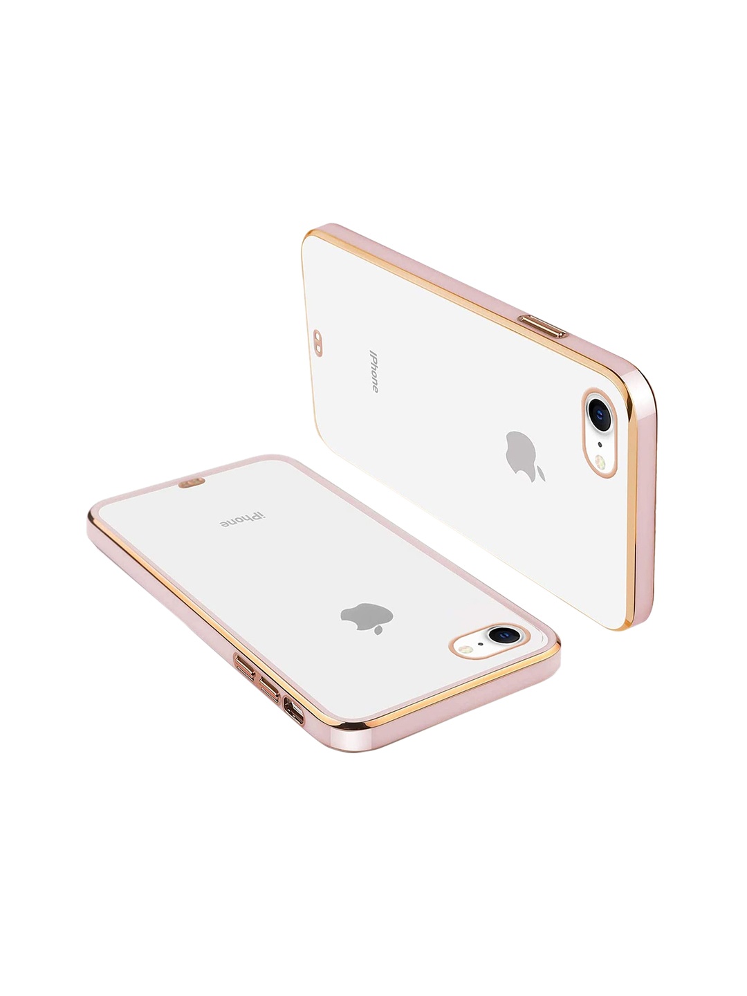 

Karwan Square Plating iPhone 8 Mobile Back Cover, Pink