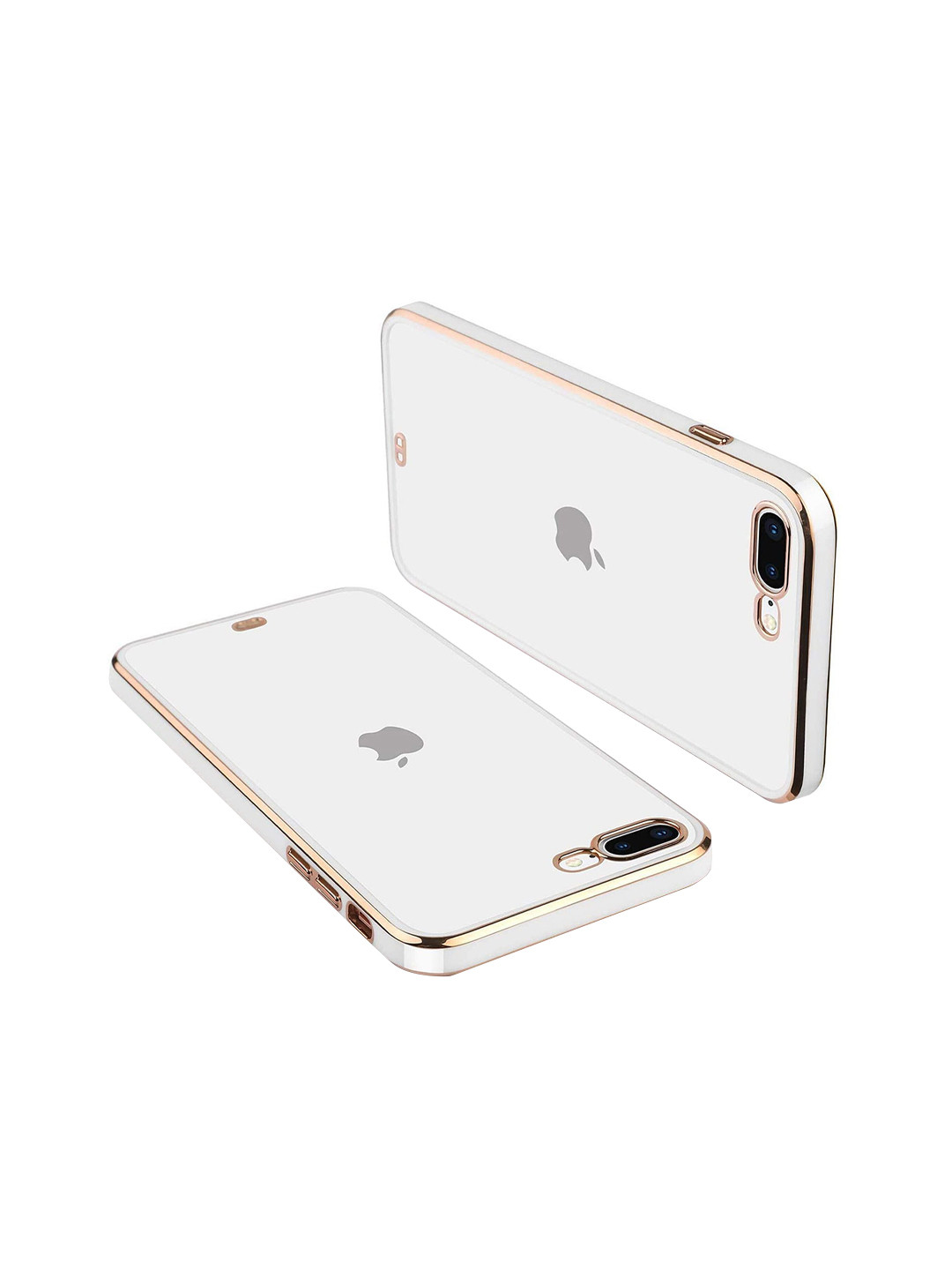 

Karwan Square Plating iPhone 7 Plus Mobile Back Cover, White