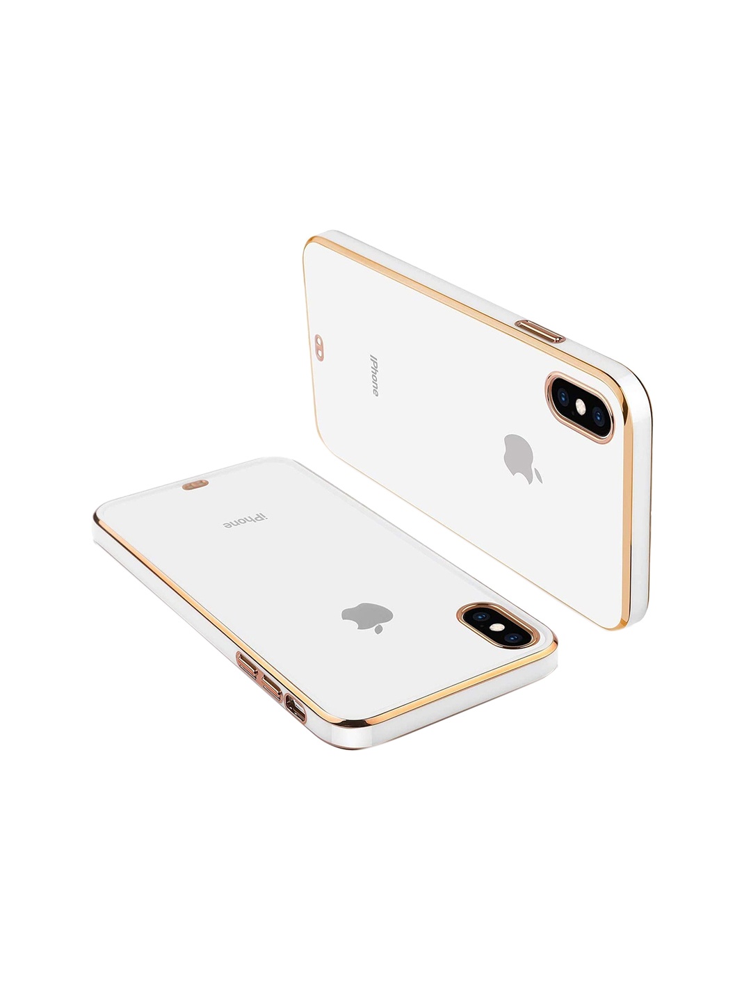 

Karwan Square Platting iPhone XS Mobile Back Cover, White