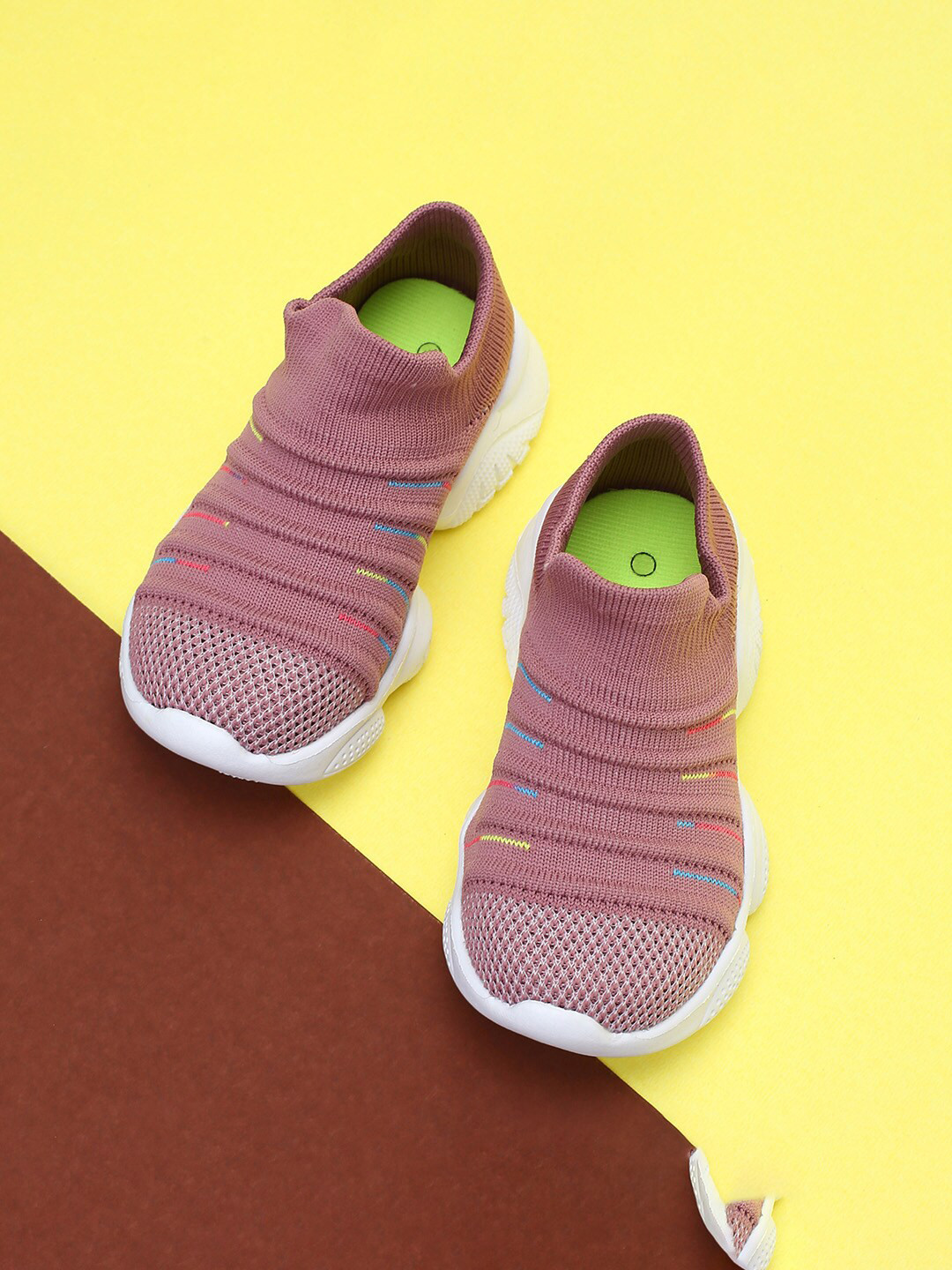 

Fame Forever by Lifestyle Girls Woven Design Slip-On Sneakers, Pink