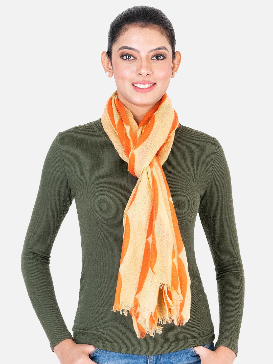 

AQVA Women Printed Scarf, Beige