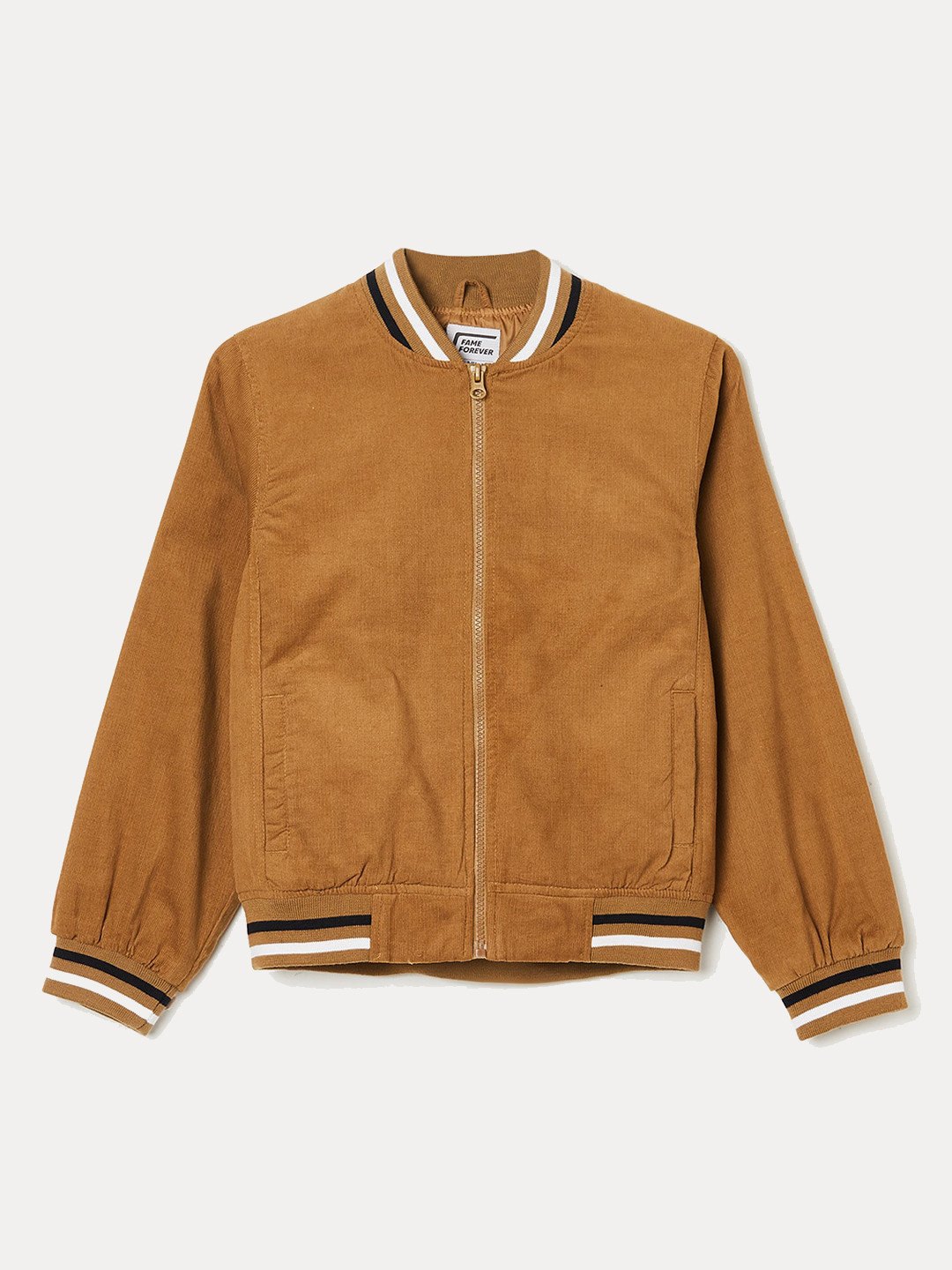 

Fame Forever by Lifestyle Boys Cotton Bomber Jacket, Khaki