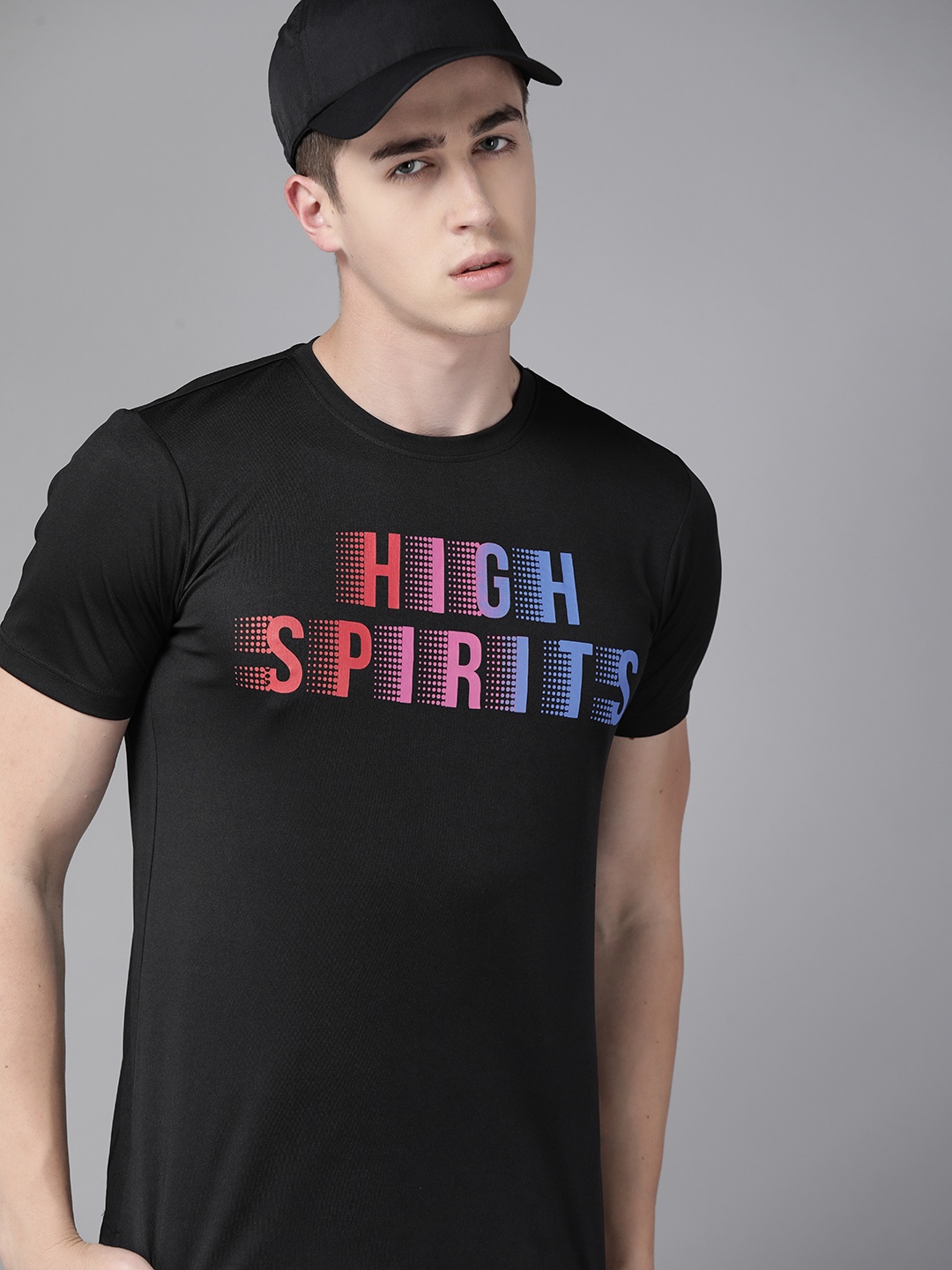 

Prowl Typography Printed Speed-Dry Antimicrobial Sports T-shirt, Black