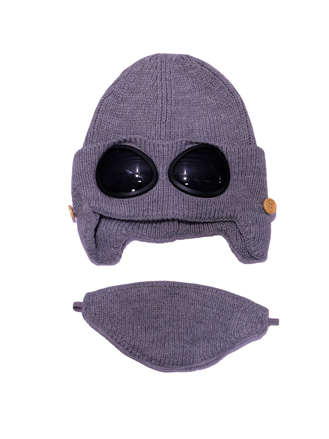 

TIPY TIPY TAP Kids Self Design Acrylic Balaclava, Grey