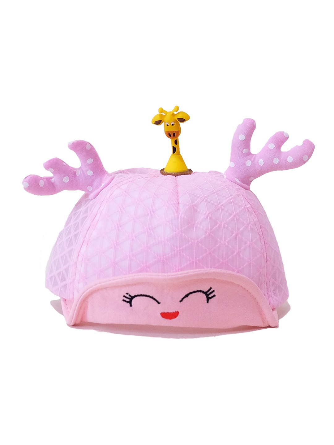 

TIPY TIPY TAP Kids Self Design Cotton Snapback Cap, Pink