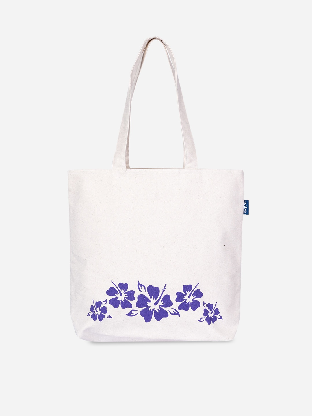 

AQVA Floral Printed Oversized Shopper Tote Bag, White