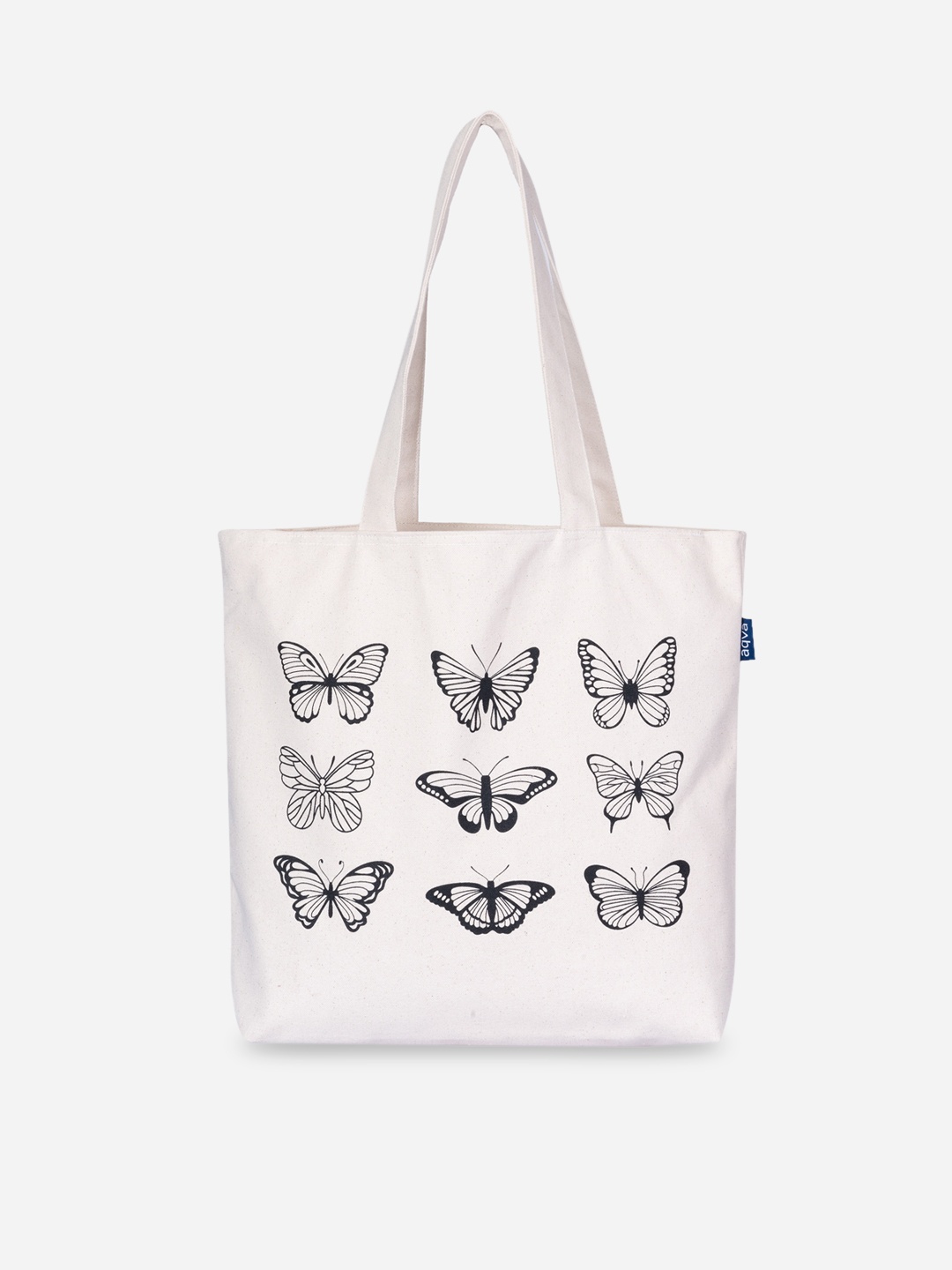 

AQVA Printed Shopper Tote Bag, White
