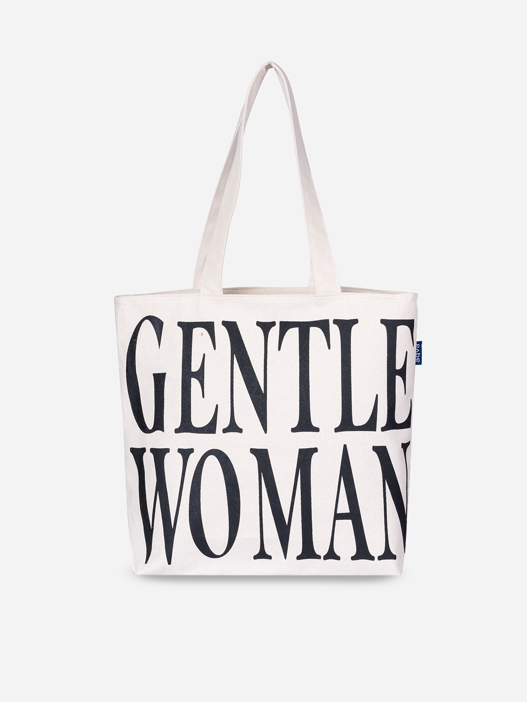 

AQVA Typography Printed Shopper Tote Bag, White