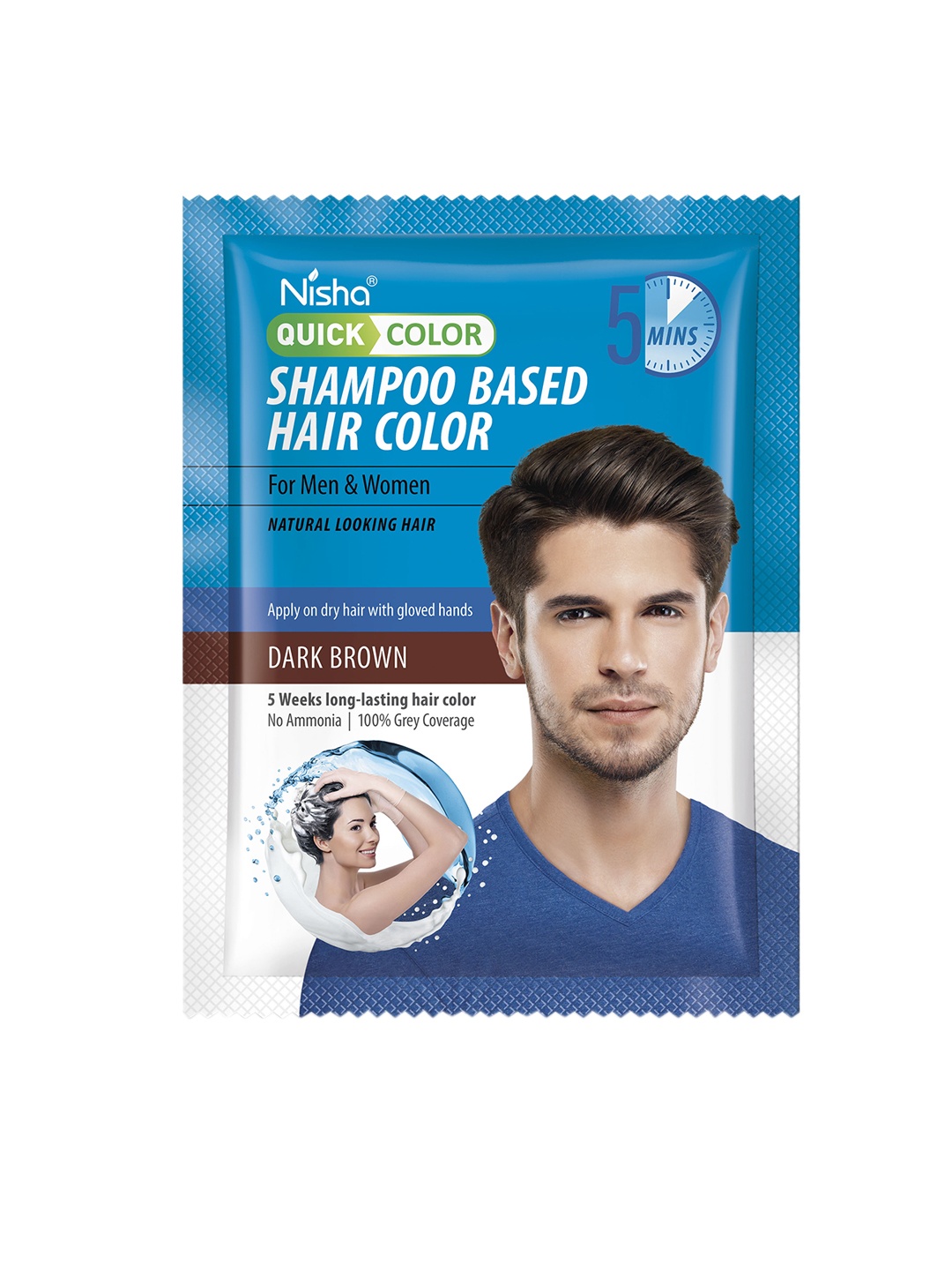 

Nisha Quick Color Set Of 3 Shampoo Based Hair Color 30 ml Each, Brown